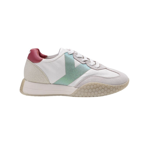 Keh - noo Sneakers Sneakers Donna KW 9312 logo glitter 36 P25 - KEHNOOA00KW9312 - WHITESAGEPIN - 36 - Francavilla Moda